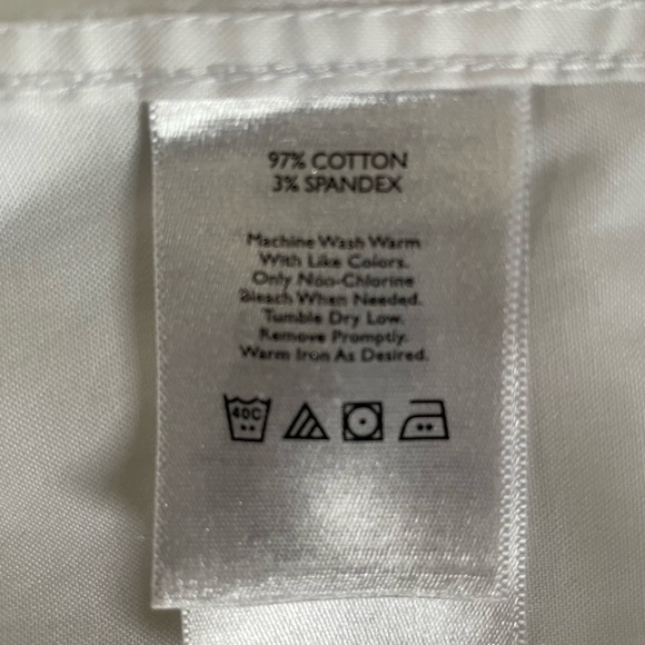 Eddie Bauer Women’s Tall-Large Wrinkle-Free Short Sleeve Shirt- White - Picture 4 of 4